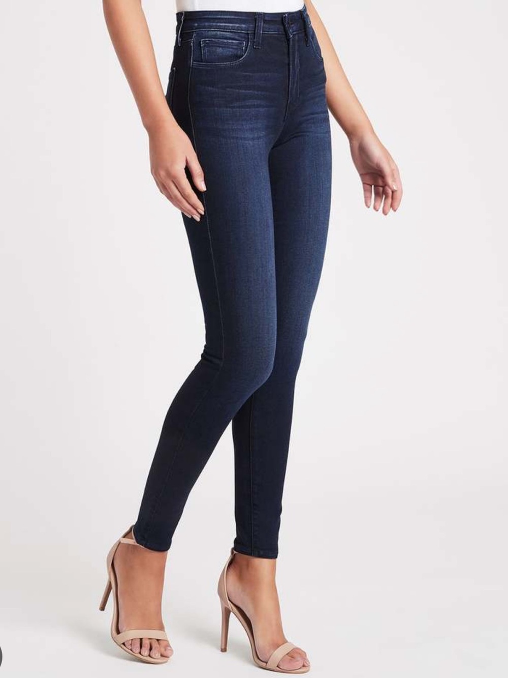 L'AGENCE MARGUERITE HIGH RISE SKINNY JEAN - MARINO BLUE Size 26